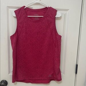 L.L. Bean Women's activewear performance tank top size large pink Floral Tank